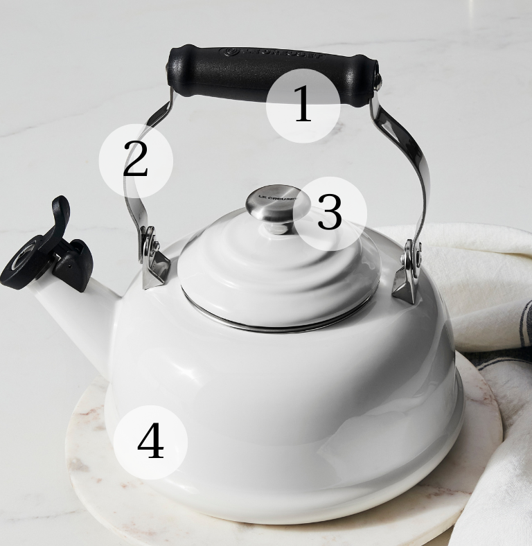 Le Creuset Whistling Teakettle in White